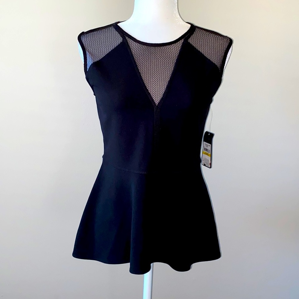 RACHEL Rachel Roy Peplum Zip Back Top